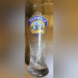 Beer Sanwald German Beer Glass 9" Weizen Uber 100 Jahre Heavy Swirl Sahm 0.5L